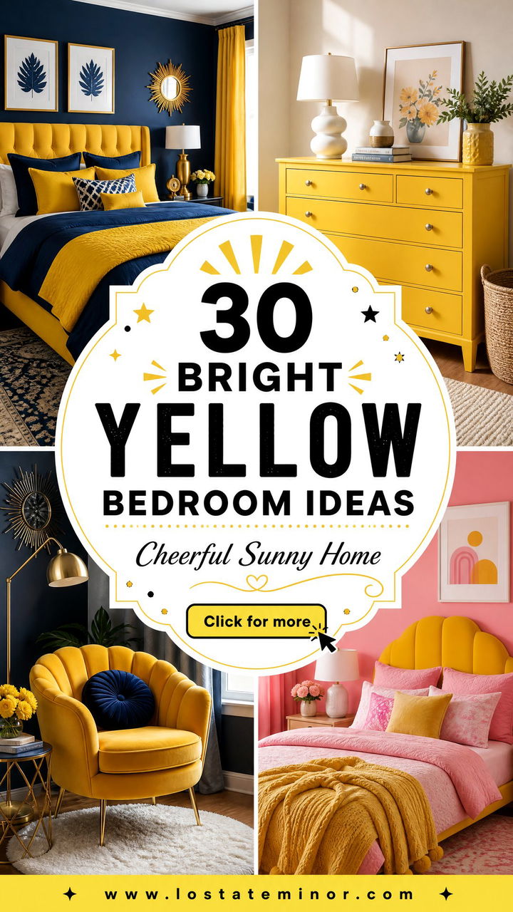 30 Bright Yellow Bedroom Ideas to Cheer Up Your Home - 30 Bright Yellow Bedroom Ideas to Cheer Up Your Home