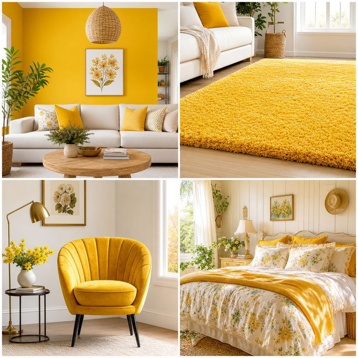 30 Bright Yellow Bedroom Ideas to Cheer Up Your Home