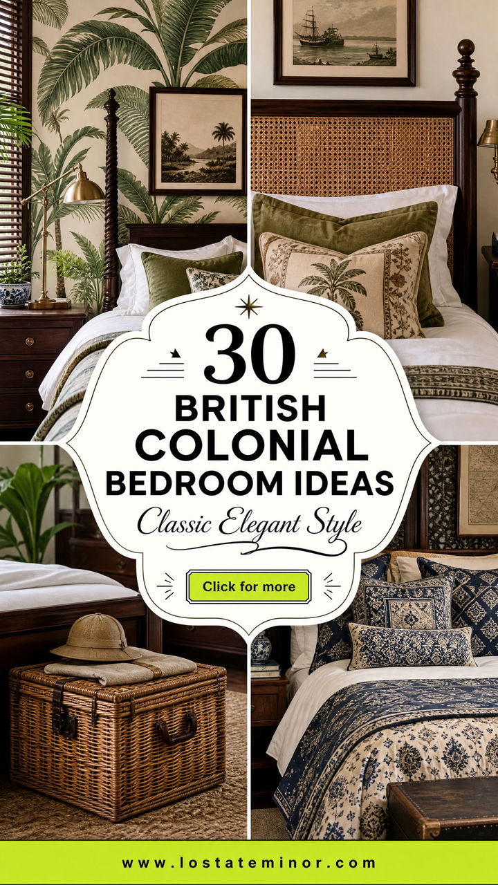 30 British Colonial Bedroom Ideas for Classic Elegance - 30 British Colonial Bedroom Ideas for Classic Elegance