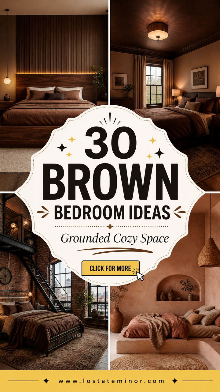 30 Brown Bedroom Ideas for a Grounded and Cozy Space - 30 Brown Bedroom Ideas for a Grounded and Cozy Space