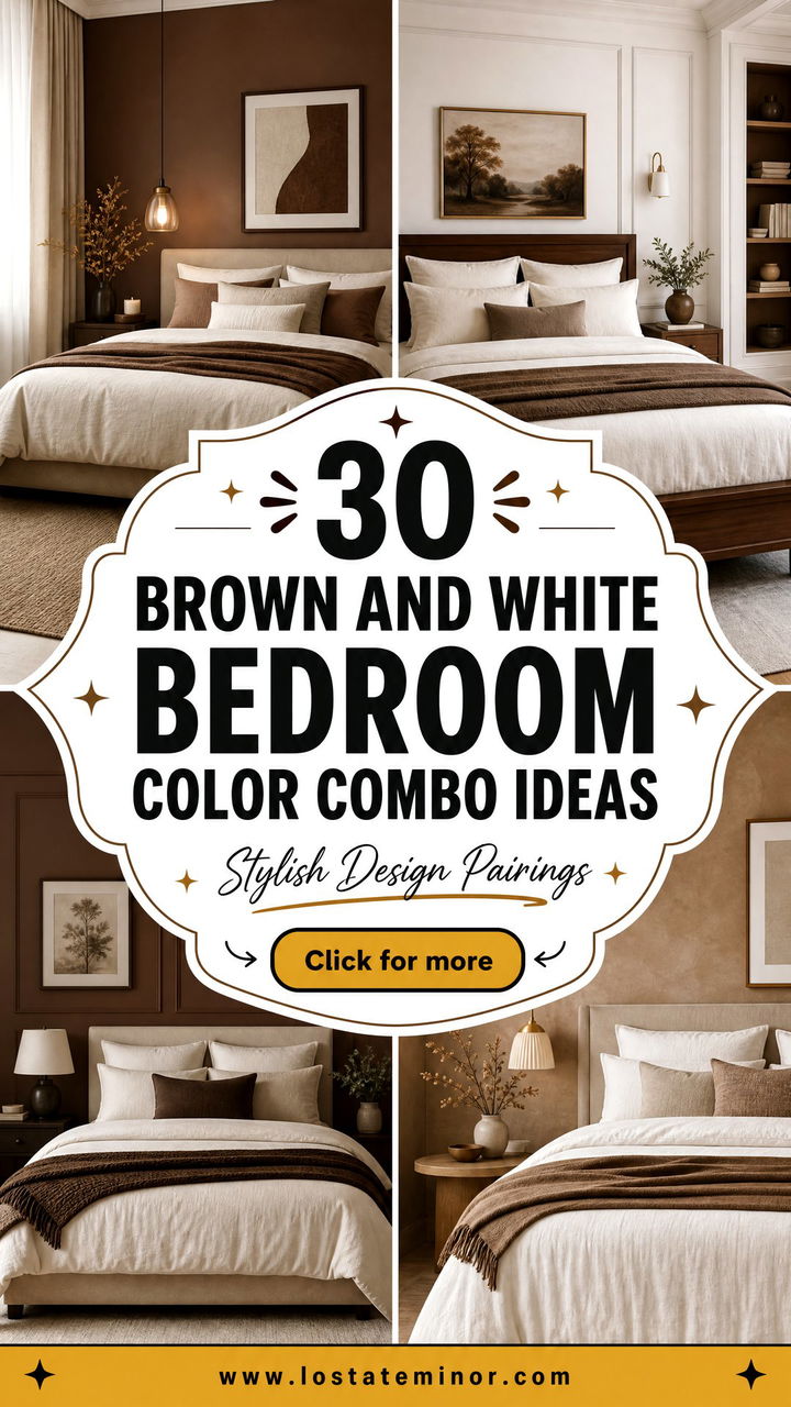 30 Brown and White Bedroom Color Combo Ideas for Design - 30 Brown and White Bedroom Color Combo Ideas for Design