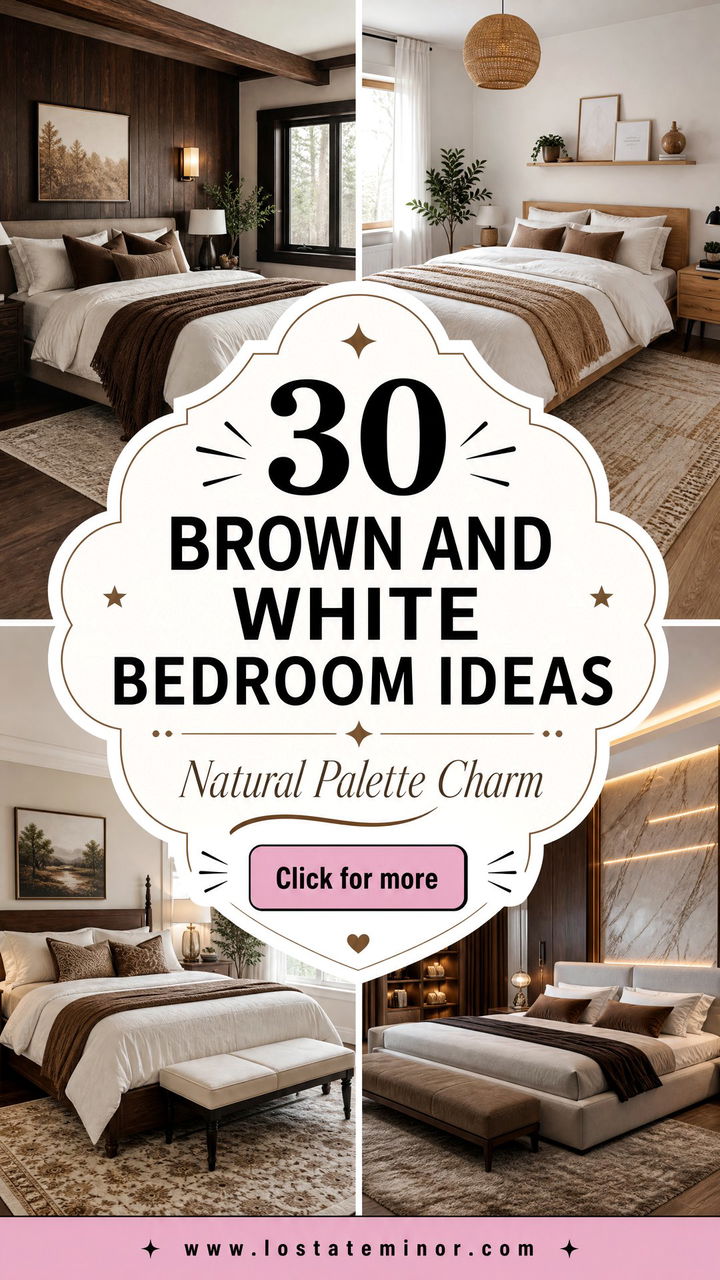 30 Brown and White Bedroom Ideas for a Natural Palette - 30 Brown and White Bedroom Ideas for a Natural Palette
