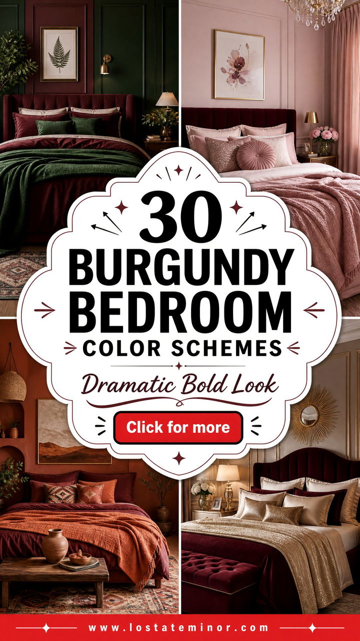30 Burgundy Bedroom Color Schemes for a Dramatic Look - 30 Burgundy Bedroom Color Schemes for a Dramatic Look