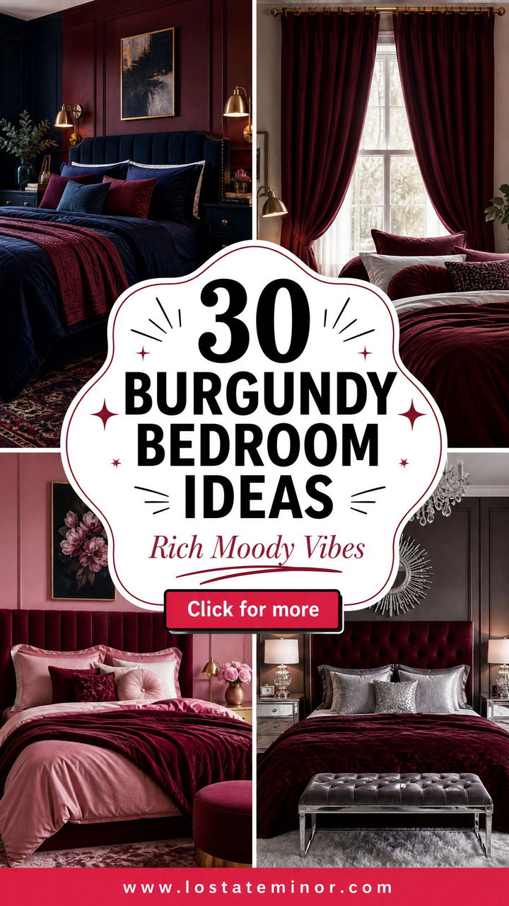 30 Burgundy Bedroom Ideas for a Rich and Moody Vibe - 30 Burgundy Bedroom Ideas for a Rich and Moody Vibe