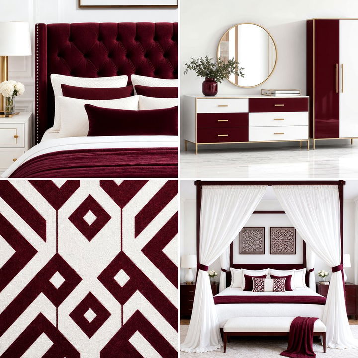 30 Burgundy and White Bedroom Ideas: Bold and Fresh