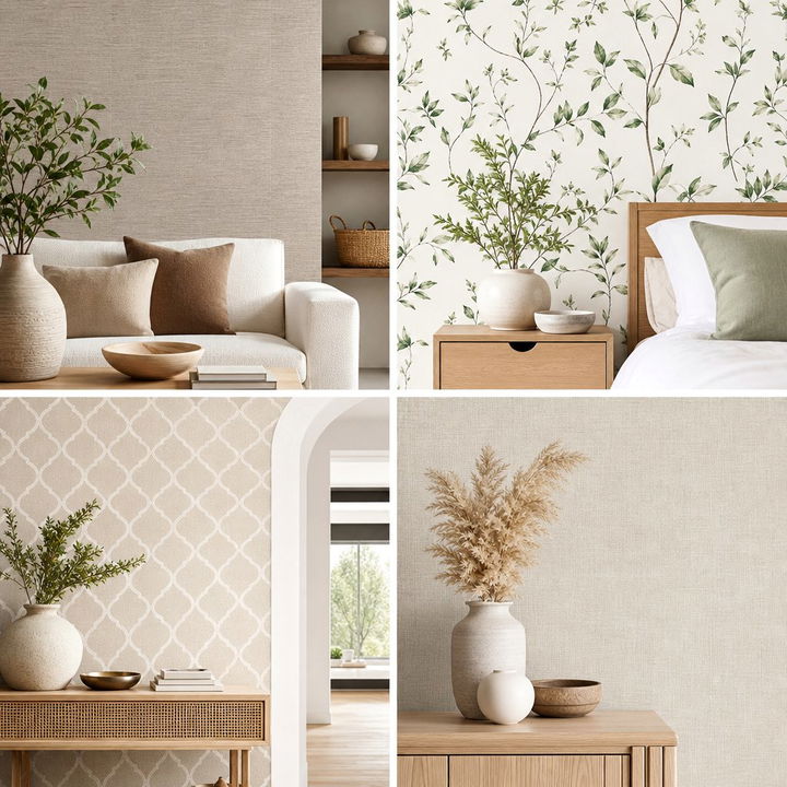 30 Calming Bedroom Neutral Wallpapers for a Serene Retreat