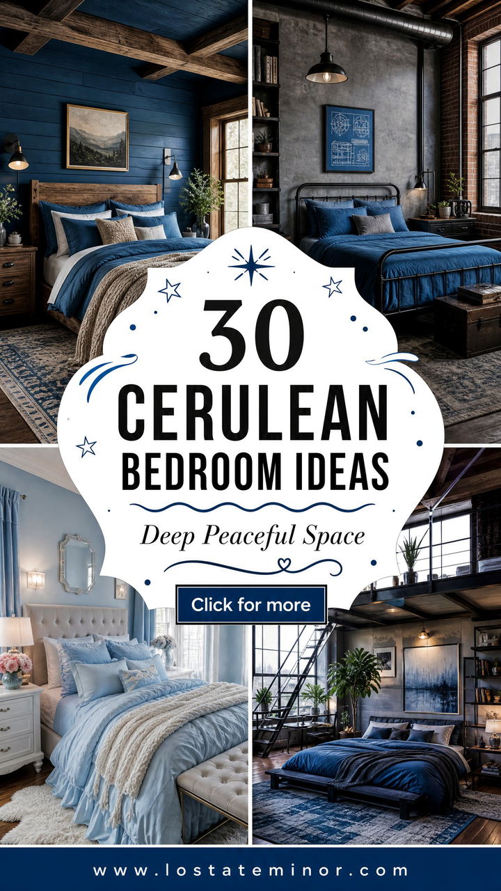 30 Cerulean Bedroom Ideas for a Deep and Peaceful Space - 30 Cerulean Bedroom Ideas for a Deep and Peaceful Space