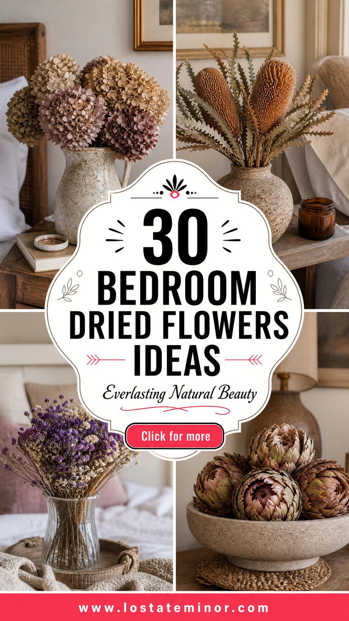 30 Charming Bedroom Dried Flowers Ideas for Everlasting Beauty - 30 Charming Bedroom Dried Flowers Ideas for Everlasting Beauty