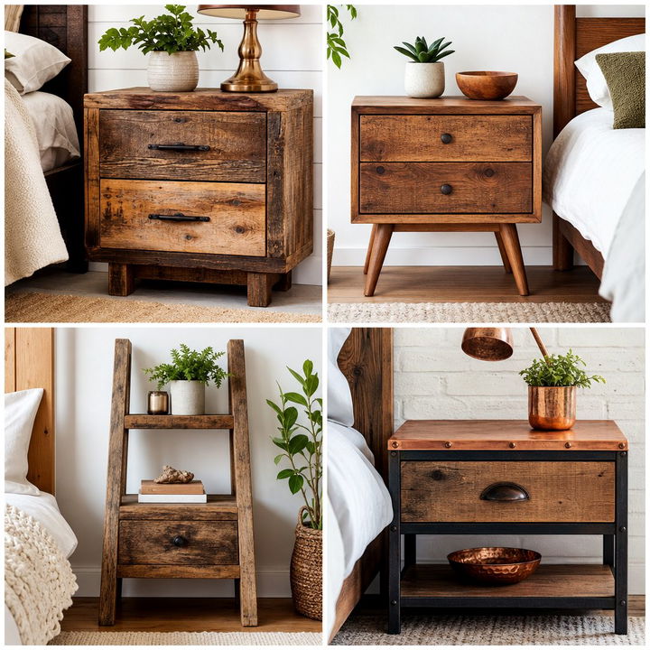 30 Charming Bedroom Rustic Nightstands for a Farmhouse Feel