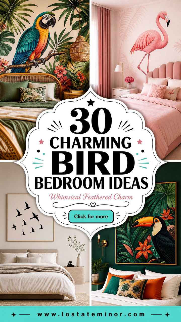 30 Charming Bird Bedroom Ideas for a Whimsical Home Look - 30 Charming Bird Bedroom Ideas for a Whimsical Home Look