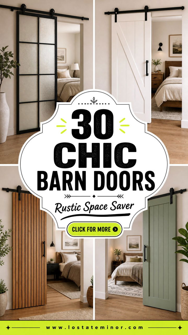 30 Chic Bedroom Barn Doors for a Rustic Space-Saving Look - 30 Chic Bedroom Barn Doors for a Rustic Space-Saving Look