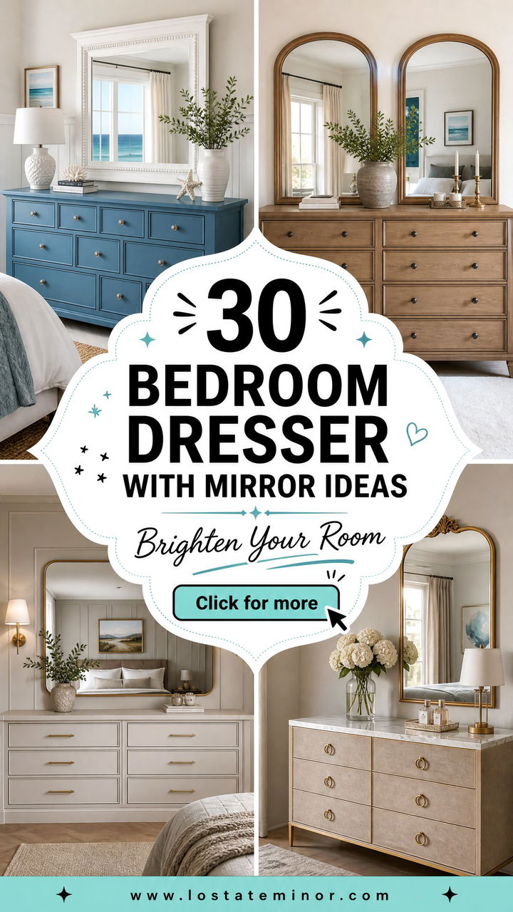 30 Chic Bedroom Dresser with Mirror Ideas to Brighten Your Room - 30 Chic Bedroom Dresser with Mirror Ideas to Brighten Your Room