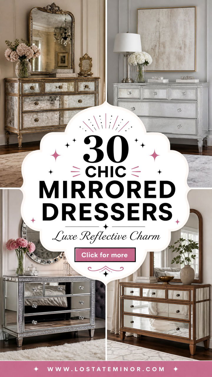 30 Chic Bedroom Mirrored Dressers for a Luxurious Look - 30 Chic Bedroom Mirrored Dressers for a Luxurious Look