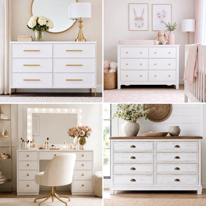 30 Chic Bedroom White Dressers to Elevate Your Storage