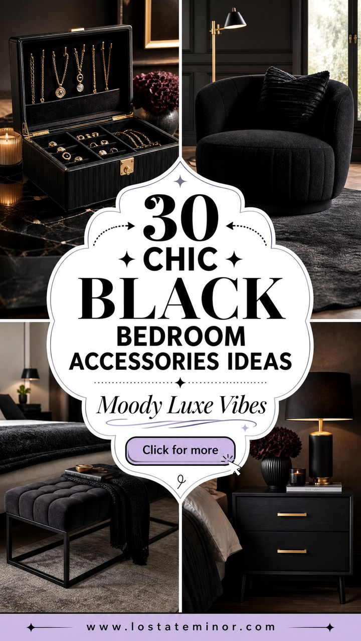 30 Chic Black Bedroom Accessories Ideas for a Moody Vibe - 30 Chic Black Bedroom Accessories Ideas for a Moody Vibe