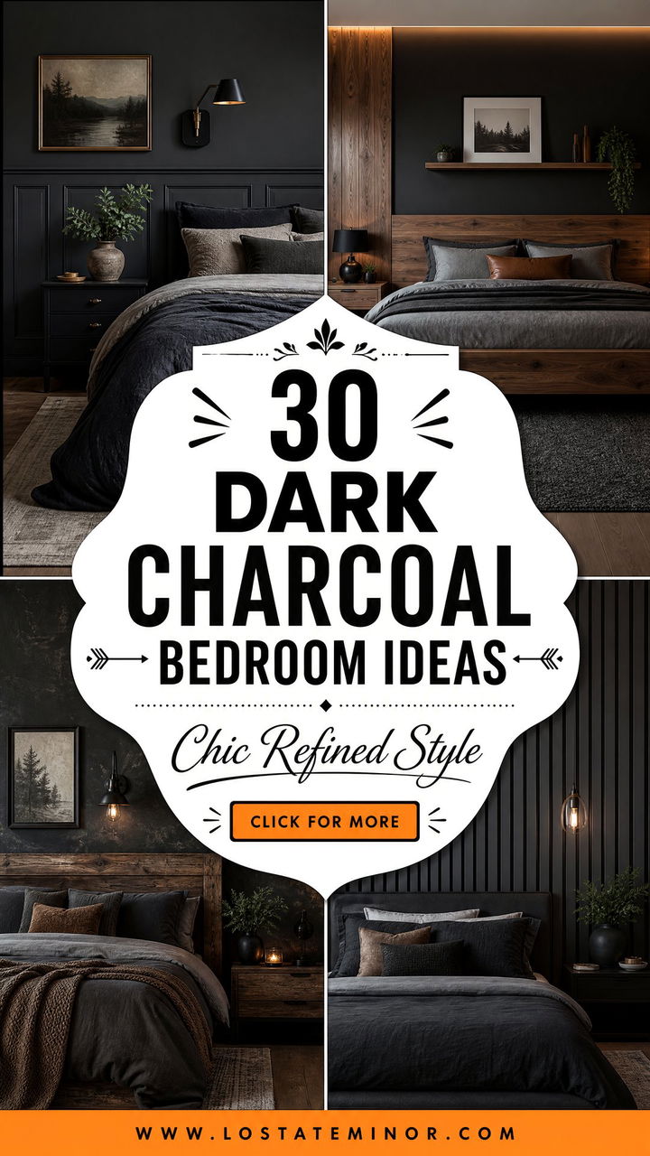 30 Chic Dark Charcoal Bedroom Ideas for a Refined Style - 30 Chic Dark Charcoal Bedroom Ideas for a Refined Style