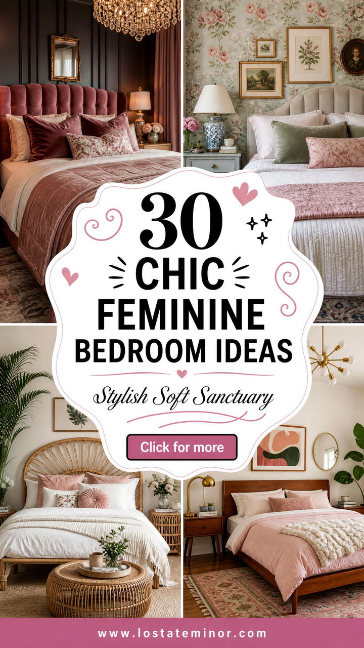30 Chic Feminine Bedroom Ideas for a Stylish Sanctuary - 30 Chic Feminine Bedroom Ideas for a Stylish Sanctuary