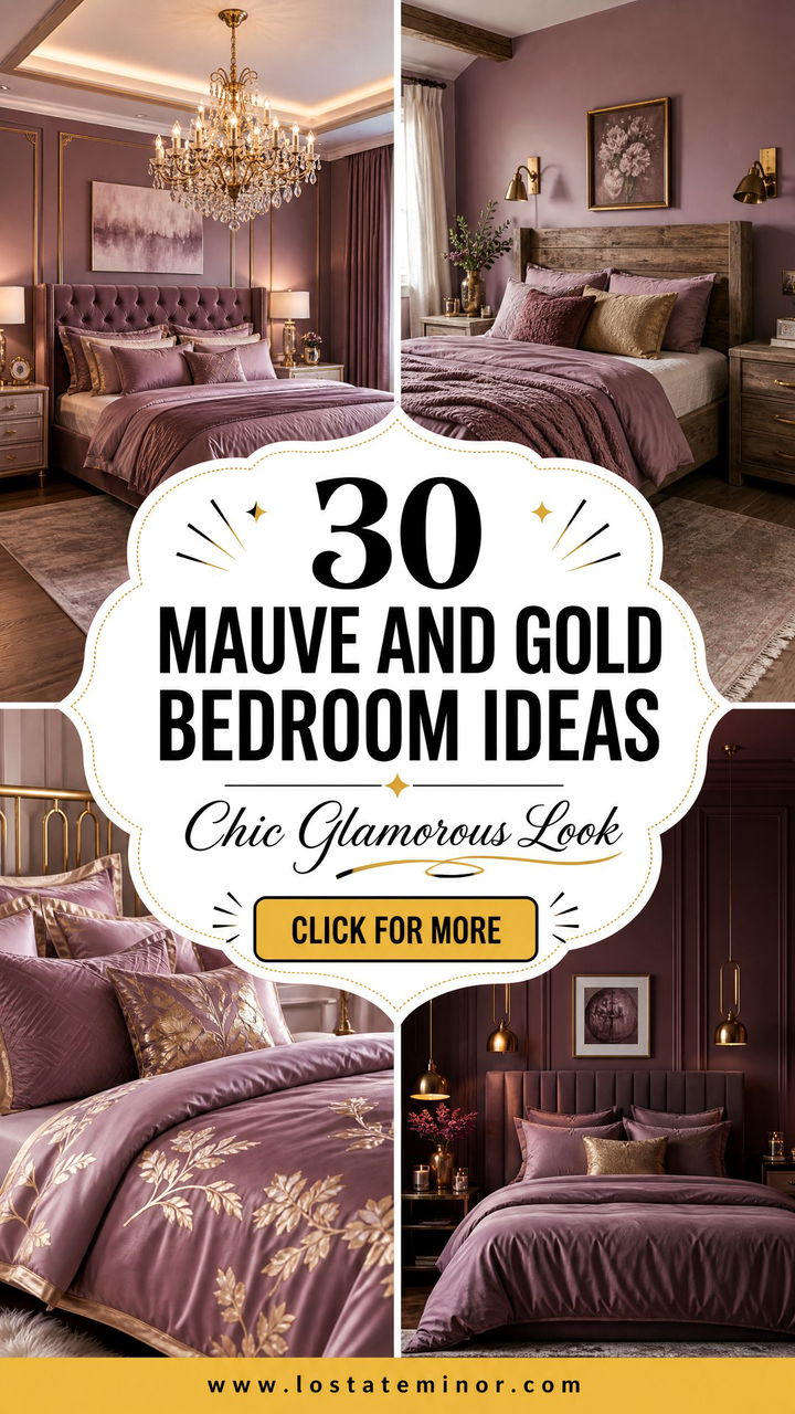 30 Chic Mauve and Gold Bedroom Ideas for a Glamorous Look - 30 Chic Mauve and Gold Bedroom Ideas for a Glamorous Look