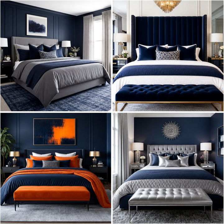 30 Chic Navy Blue Accent Wall Bedroom Designs for Depth