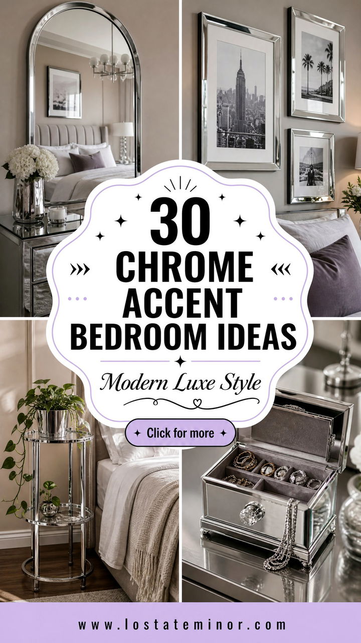30 Chrome Accent Bedroom Ideas for a Modern Luxe Style - 30 Chrome Accent Bedroom Ideas for a Modern Luxe Style