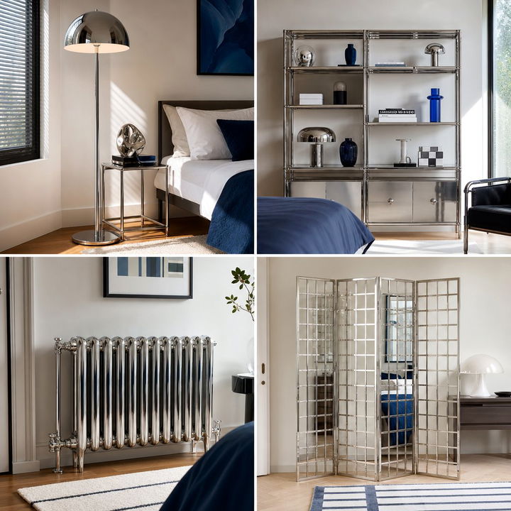 30 Chrome Accent Bedroom Ideas for a Modern Luxe Style