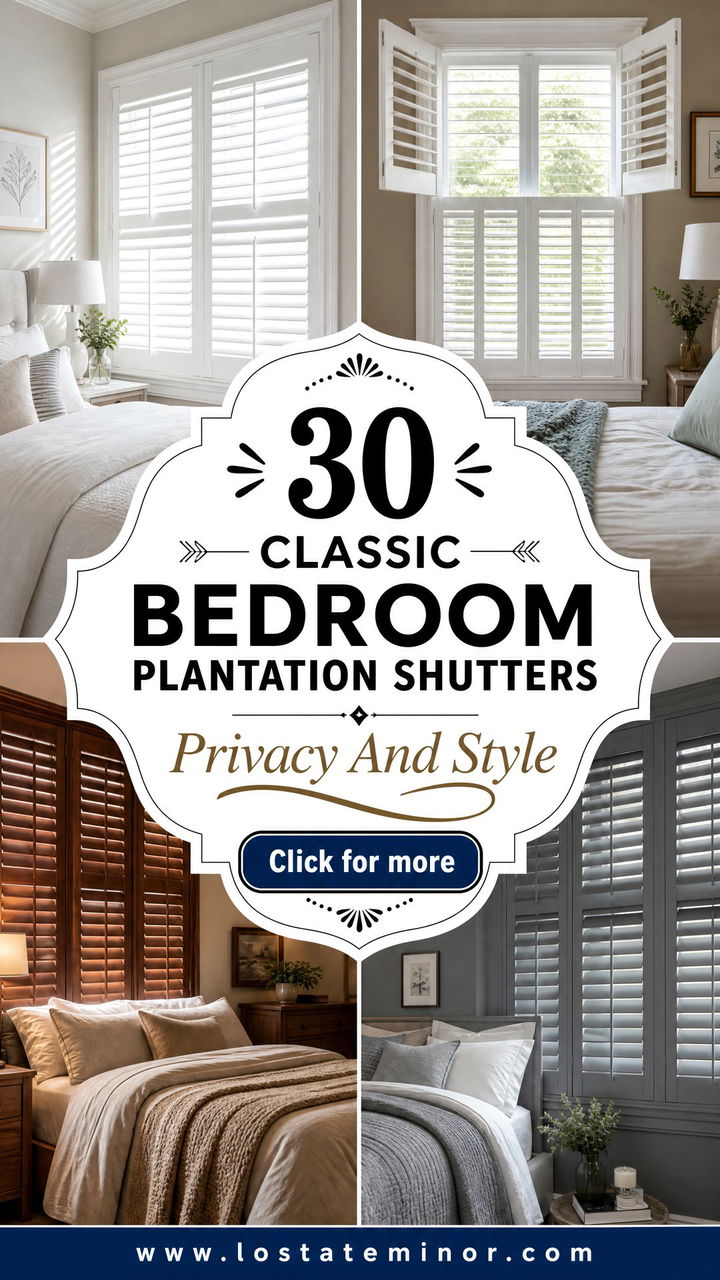 30 Classic Bedroom Plantation Shutters for Privacy and Style - 30 Classic Bedroom Plantation Shutters for Privacy and Style
