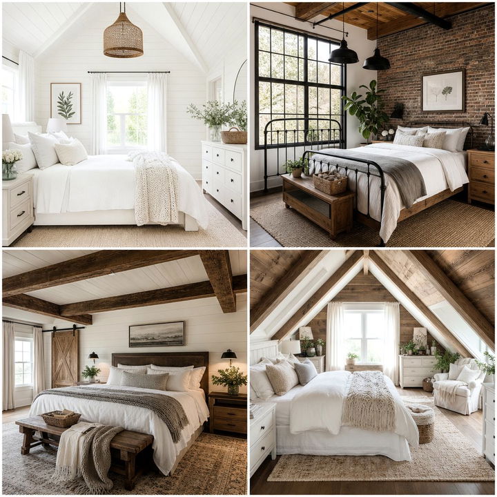 30 Clean Farmhouse White Bedroom Ideas for a Bright Space
