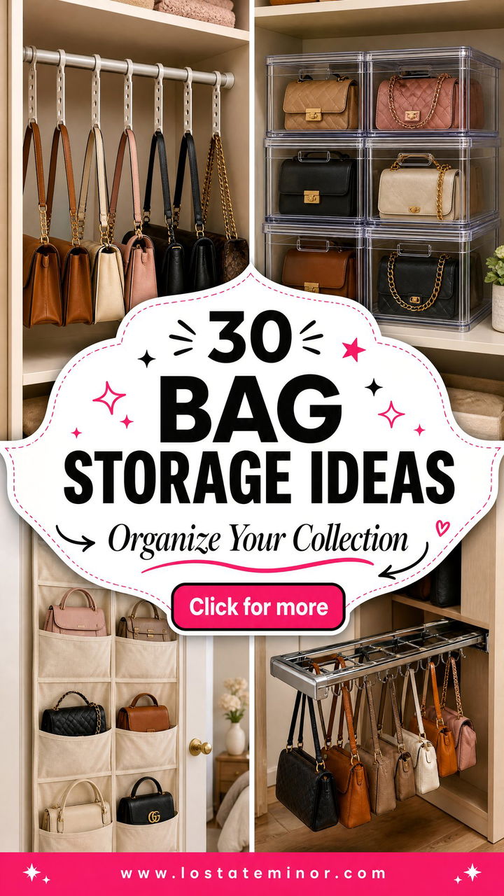 30 Clever Bedroom Bag Storage Ideas to Organize Collections - 30 Clever Bedroom Bag Storage Ideas to Organize Collections
