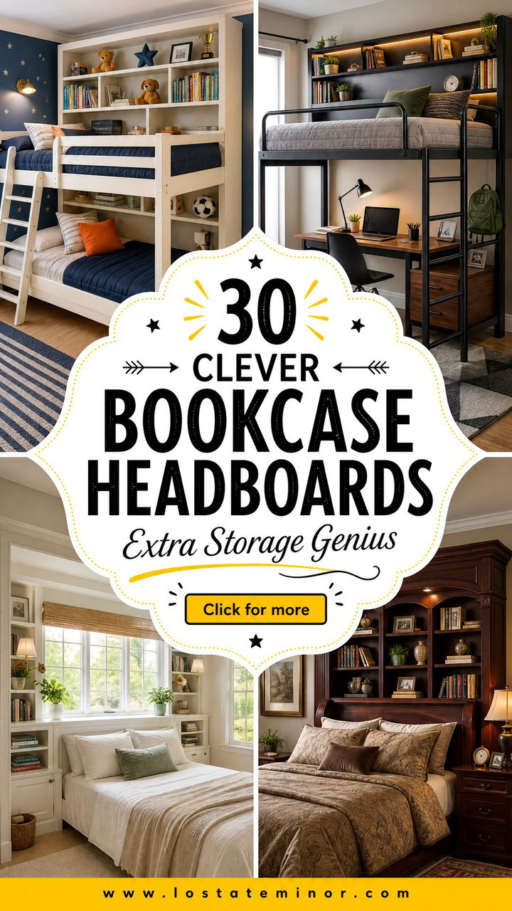 30 Clever Bedroom Bookcase Headboards for Extra Storage - 30 Clever Bedroom Bookcase Headboards for Extra Storage
