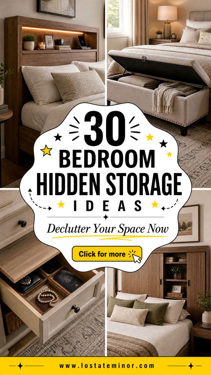 30 Clever Bedroom Hidden Storage Ideas to Declutter Now - 30 Clever Bedroom Hidden Storage Ideas to Declutter Now