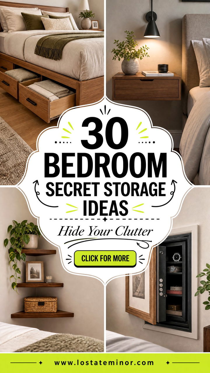 30 Clever Bedroom Secret Storage Ideas to Hide Your Clutter - 30 Clever Bedroom Secret Storage Ideas to Hide Your Clutter