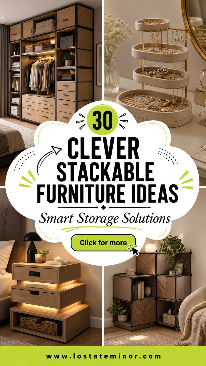 30 Clever Bedroom Stackable Furniture Ideas for Extra Storage - 30 Clever Bedroom Stackable Furniture Ideas for Extra Storage