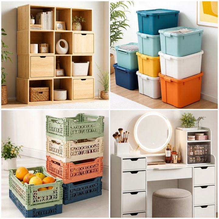 30 Clever Bedroom Stackable Furniture Ideas for Extra Storage