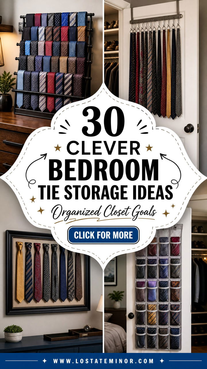 30 Clever Bedroom Tie Storage Ideas for Organized Closets - 30 Clever Bedroom Tie Storage Ideas for Organized Closets