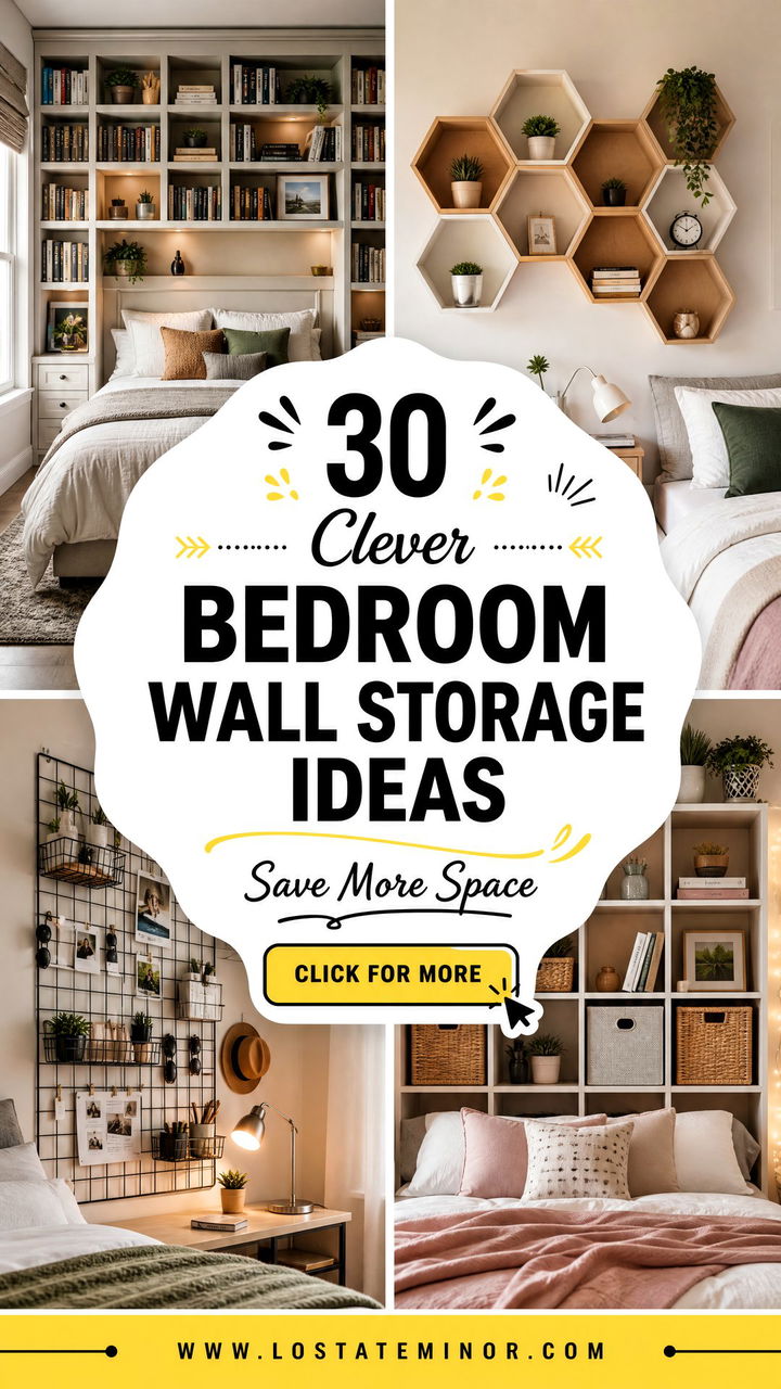 30 Clever Bedroom Wall Storage Ideas to Save More Space - 30 Clever Bedroom Wall Storage Ideas to Save More Space
