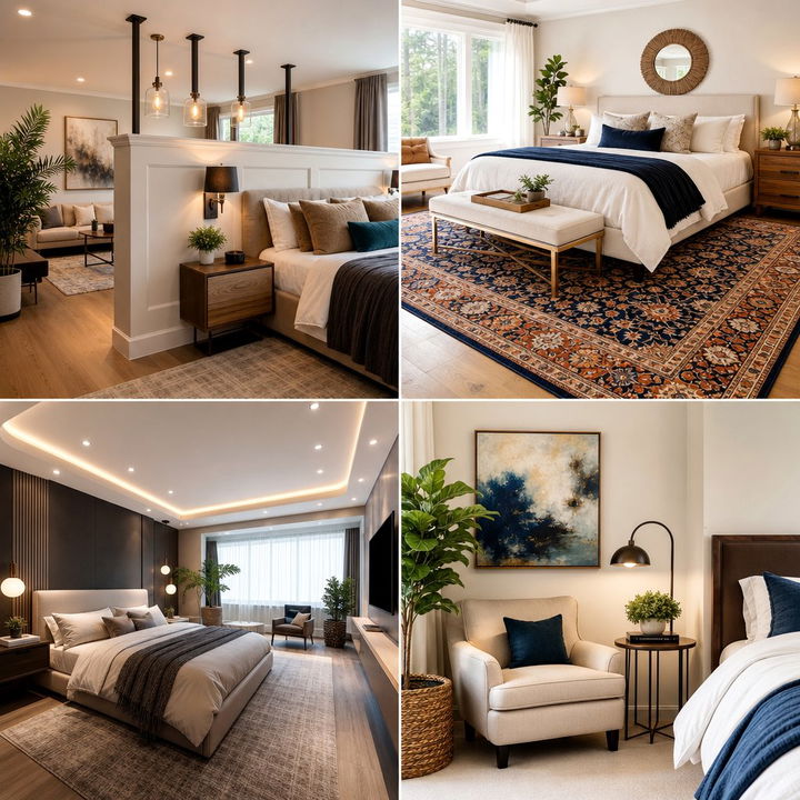 30 Clever Bedroom Zoning Ideas to Maximize Your Space
