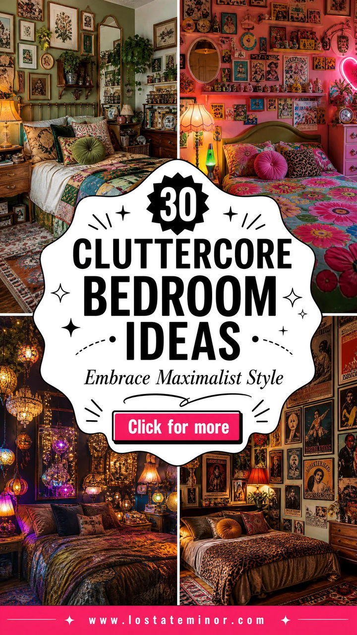 30 Cluttercore Bedroom Ideas to Embrace Maximalist Style - 30 Cluttercore Bedroom Ideas to Embrace Maximalist Style