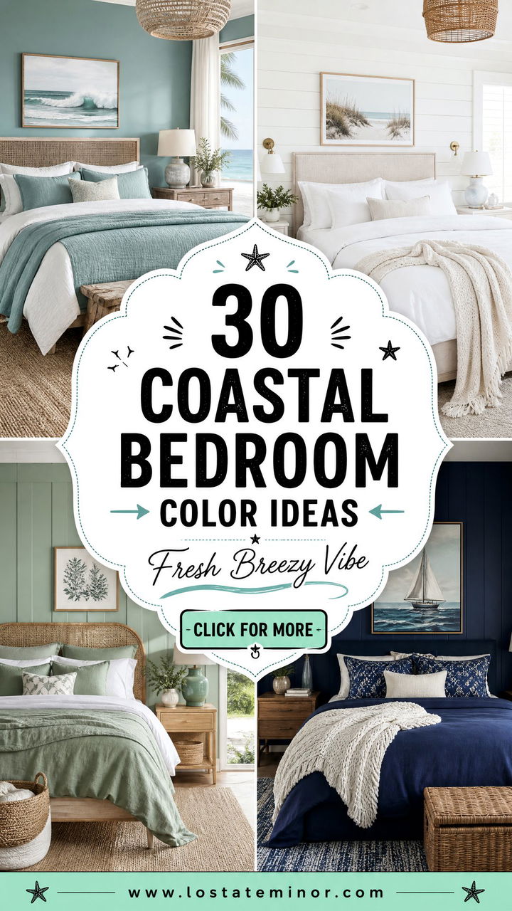 30 Coastal Bedroom Color Ideas for a Fresh Breezy Vibe - 30 Coastal Bedroom Color Ideas for a Fresh, Breezy Vibe