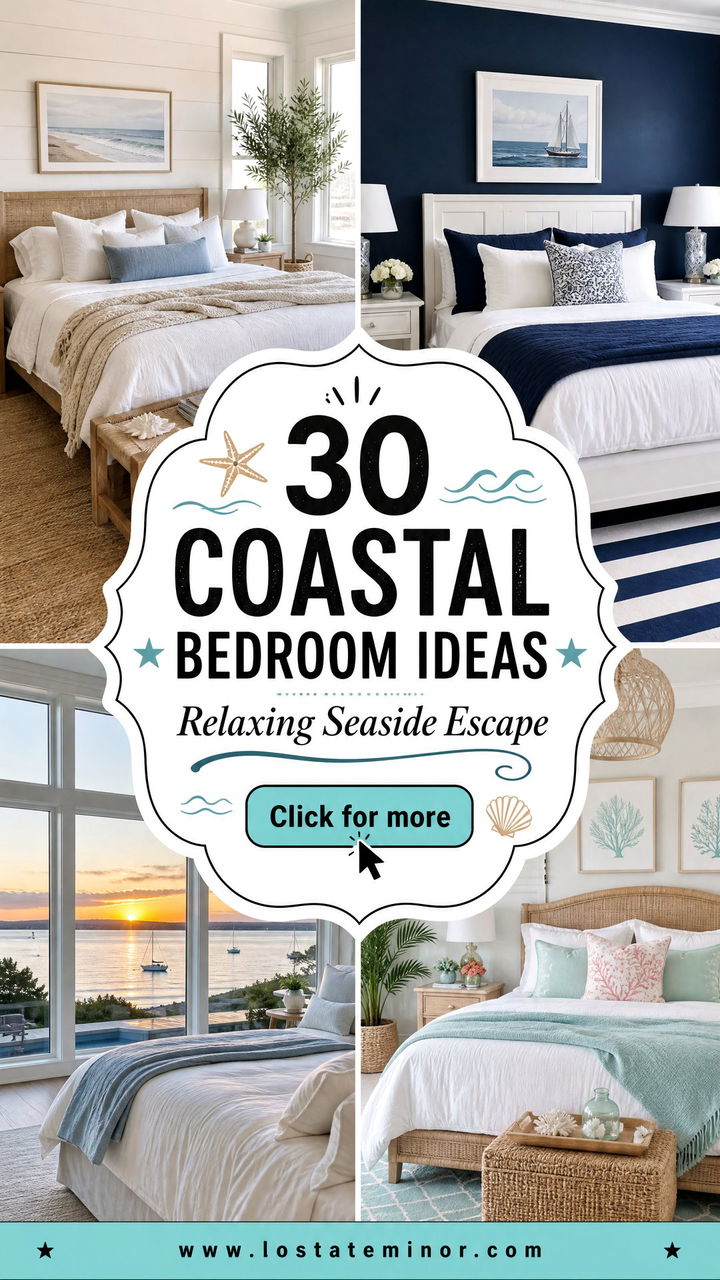 30 Coastal Bedroom Ideas for a Relaxing Seaside Escape - 30 Coastal Bedroom Ideas for a Relaxing Seaside Escape