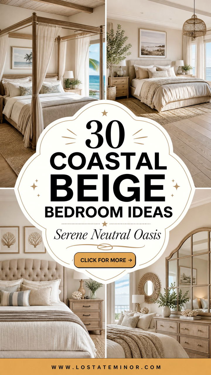 30 Coastal Beige Bedroom Ideas for a Serene Neutral Oasis - 30 Coastal Beige Bedroom Ideas for a Serene Neutral Oasis