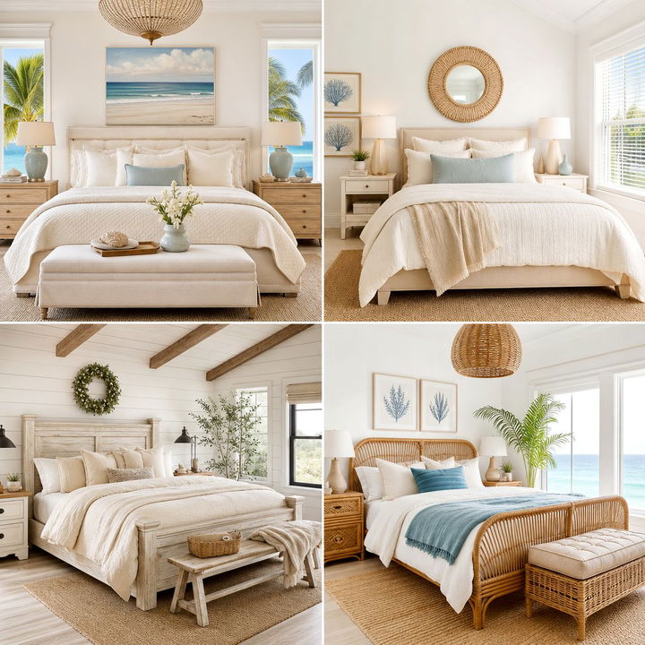 30 Coastal Cream Bedroom Ideas for a Relaxing Seaside Retreat