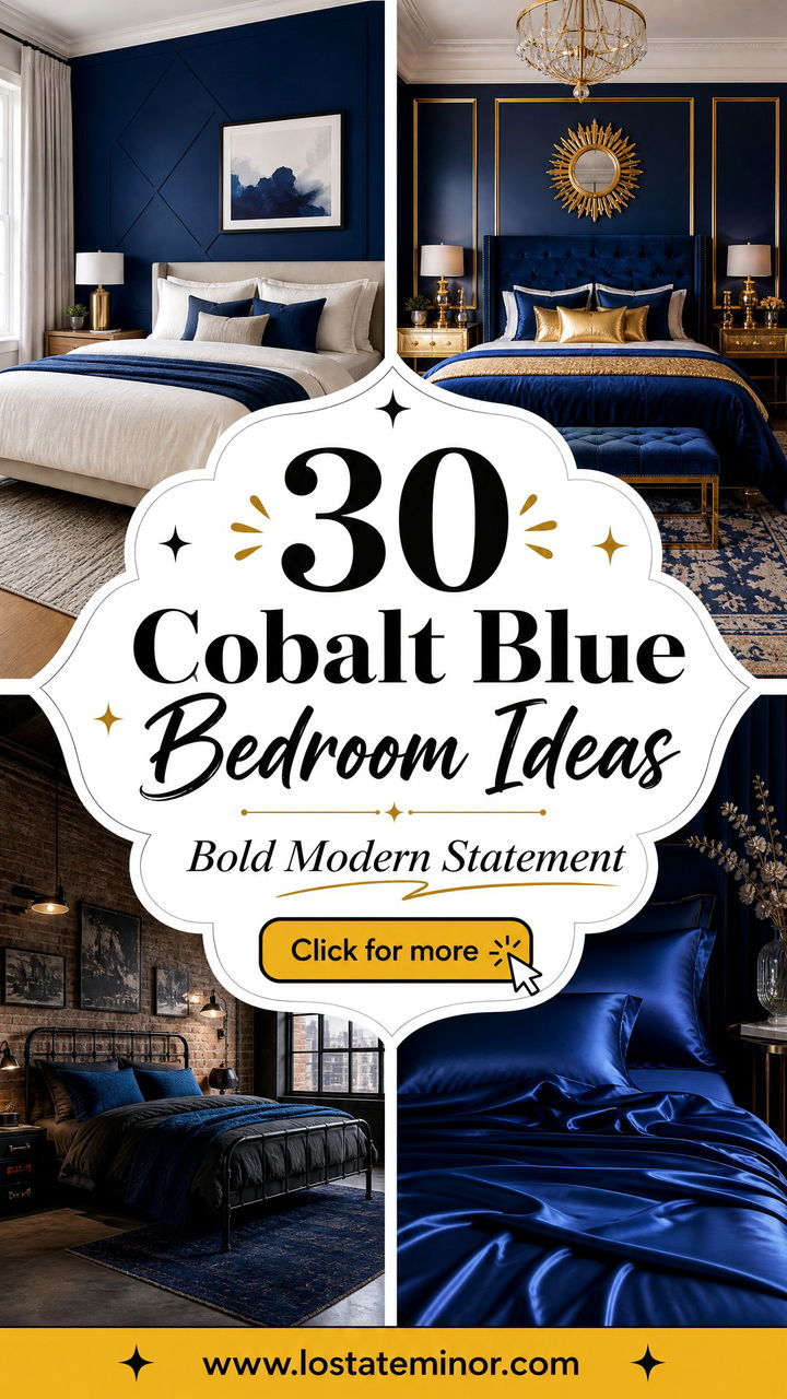 30 Cobalt Blue Bedroom Ideas for a Bold Modern Statement - 30 Cobalt Blue Bedroom Ideas for a Bold Modern Statement