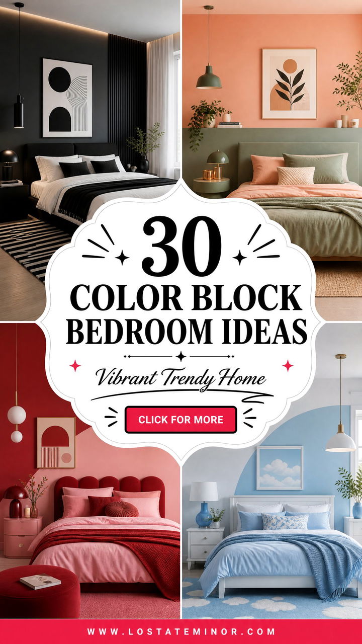 30 Color Block Bedroom Ideas for a Vibrant Trendy Home - 30 Color Block Bedroom Ideas for a Vibrant, Trendy Home