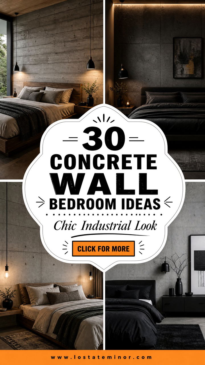 30 Concrete Wall Bedroom Ideas for a Chic Industrial Look - 30 Concrete Wall Bedroom Ideas for a Chic Industrial Look