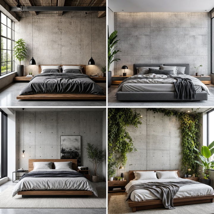 30 Concrete Wall Bedroom Ideas for a Chic Industrial Look