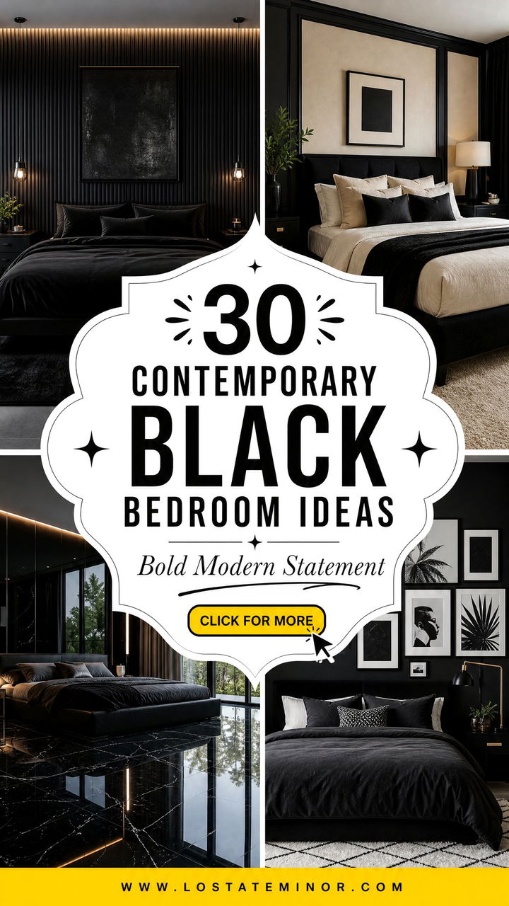 30 Contemporary Black Bedroom Ideas for a Bold Statement - 30 Contemporary Black Bedroom Ideas for a Bold Statement