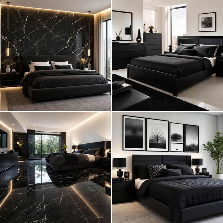 30 Contemporary Black Bedroom Ideas for a Bold Statement