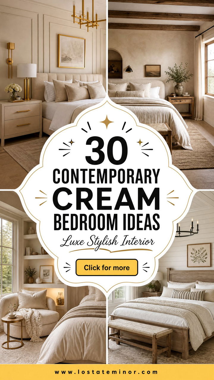 30 Contemporary Cream Bedroom Ideas for a Luxe Interior - 30 Contemporary Cream Bedroom Ideas for a Luxe Interior