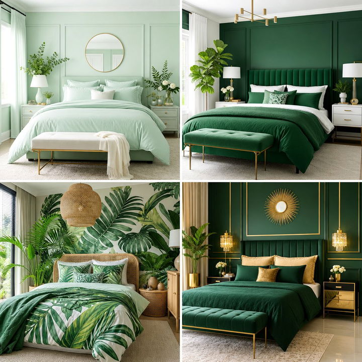 30 Contemporary Green Bedroom Ideas Inspired by Nature