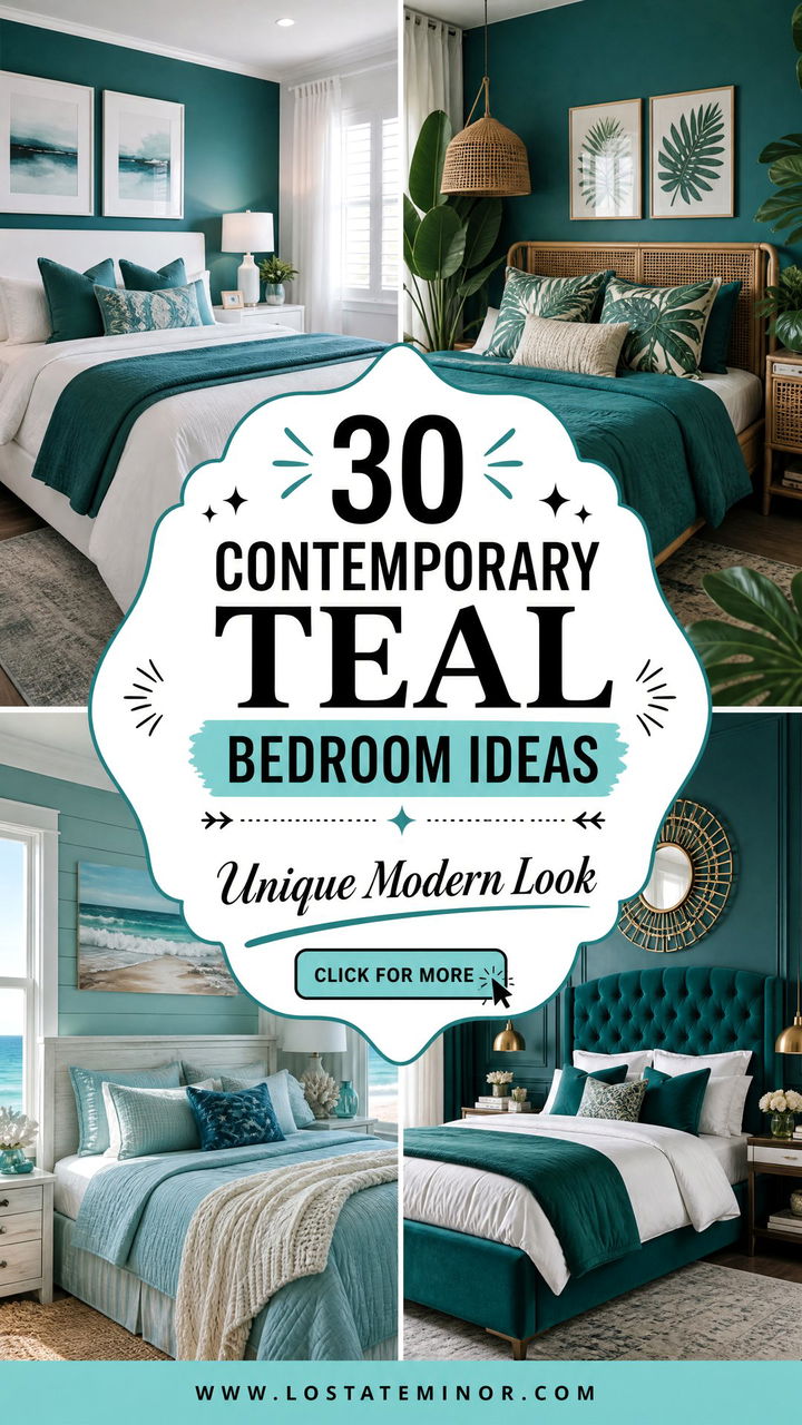 30 Contemporary Teal Bedroom Ideas for a Unique Modern Look - 30 Contemporary Teal Bedroom Ideas for a Unique Modern Look
